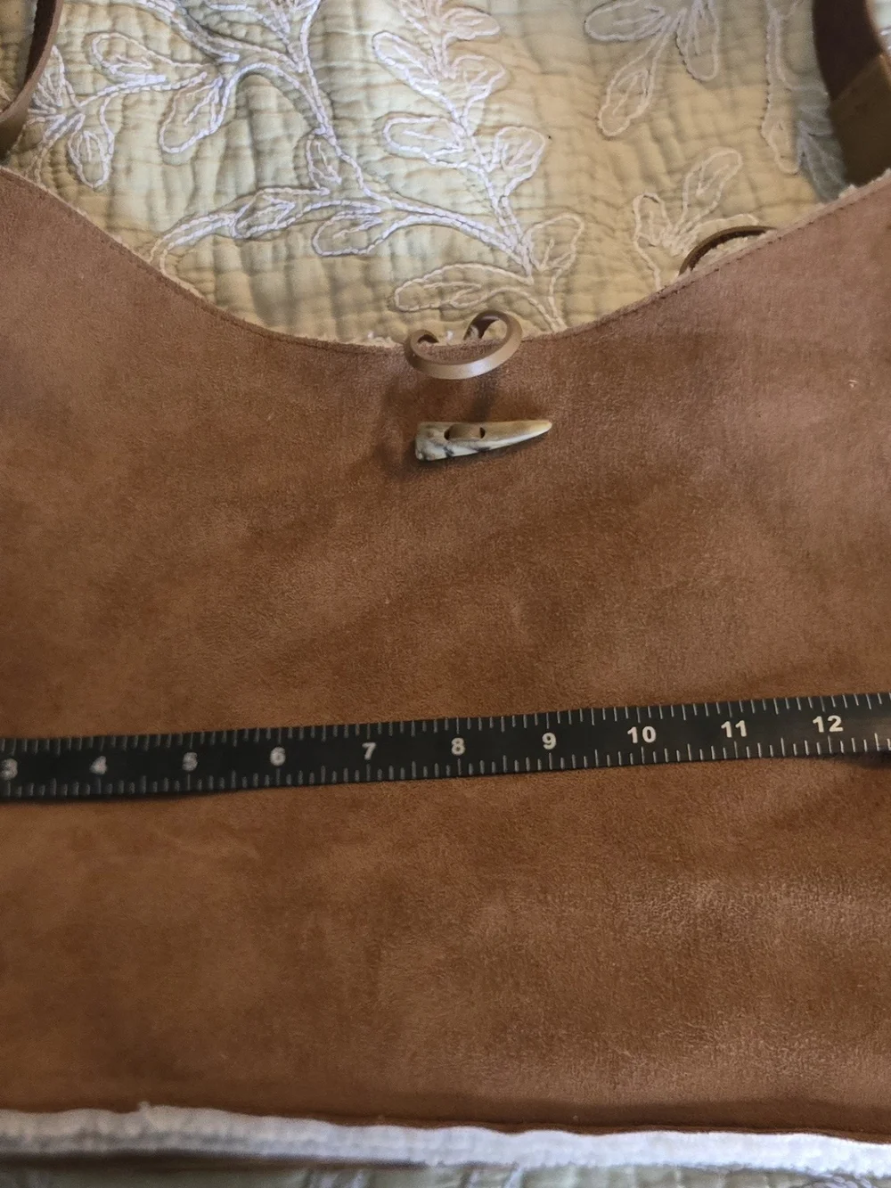 Gap Suede Shearling-Trim Shoulder Bag in Brown - Picture 3 of 10